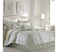 Laura Ashley Accueil | Couette Ultra Douce de Luxe pour Toutes Les Saisons, Design élégant et délicat pour décoration d'intérieur, Coton, Sauge, Grand lit