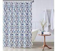 Laura Ashley Accueil - Rideau de Douche, décoration de Salle de Bain élégante en Coton, décoration d'intérieur Florale élégante (Elise Bleu, 183 x 183 cm)