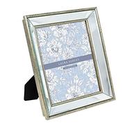 Laura Ashley Cadre photo avec miroir biseauté argenté de 20,3 x 25,4 cm, cadre classique avec angle incliné profond, montage mural, pour affichage de table, galerie de photos et art mural, 20,3 x 25,4 cm, argenté