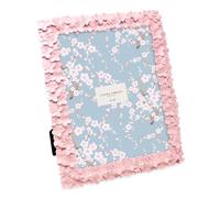 Laura Ashley Cadre photo en résine texturé fait à la main avec chevalet et crochet pour table et décoration murale, motif floral décoratif, galerie photos, art, plus (20,3 x 25,4 cm, rose)