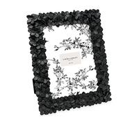 Laura Ashley Cadre photo en résine texturée faite à la main avec chevalet et crochet pour table et affichage mural, motif floral décoratif pour maison, galerie de photos, art (12,7 x 17,8 cm, noir)