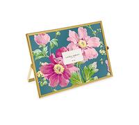 Laura Ashley Cadre photo plat en métal doré (horizontal) avec chevalet extractible, conçu pour table, comptoir, étagère et bureau (17,8 x 12,7 cm, doré)