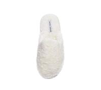 Laura Ashley Chaussons en peluche pour femme avec mousse à mémoire de forme, blanc (blanc cassé), Medium