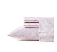 Laura Ashley - Draps de lit en Satin imprimé, avec taies d'oreiller Assorties, Poche Profonde, légers pour Une Utilisation Toute l'année, certifiés Oeko-Tex (nœud Ruban Rose)