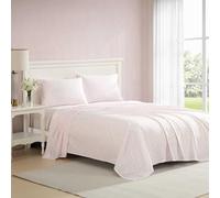 Laura Ashley - Draps de lit pour Grand lit, literie en Percale de Coton Gracieux et Frais avec taies d'oreiller Assorties, Ensemble de lit léger, certifié Oeko-Tex (Toile Florale Rose)