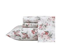 Laura Ashley – Draps pour grand lit – Ashfield Rose – Percale de coton – Style net et frais