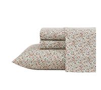 Laura Ashley - Draps pour lit Double, Parure de lit en Percale de Coton, décoration d'intérieur Gracieuse et fraîche (Emogene Burnt Orange, lit Double)