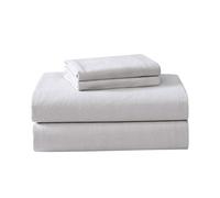 Laura Ashley Ensemble de draps en Flanelle de Coton brossé pour Plus de Douceur et de Confort (Gris Nuage, lit Double)