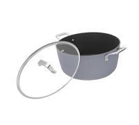 Laura Ashley Faitout 28 cm Antiadhésive avec Couvercle - 6,6 L Grande Marmite en Aluminium Forgé, Compatible avec Tous Types de Feux et le Four - Idéale pour les Repas Familiaux et un Service Élégant