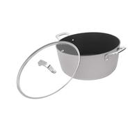Laura Ashley Faitout 28 cm Antiadhésive avec Couvercle - 6,6 L Grande Marmite en Aluminium Forgé, Compatible avec Tous Types de Feux et le Four - Idéale pour les Repas Familiaux et un Service Élégant
