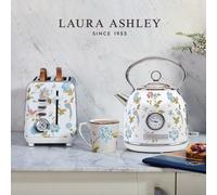 Laura Ashley Frühstücks-Set - Dome-Wasserkocher 1,7 l & 2-Schlitz-Toaster - Elve