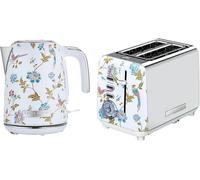 Laura Ashley - Frühstücksset mit 1,7 l Jug-Wasserkocher & 2-Schlitz-Toaster - El