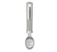 Laura Ashley Grande cuillère à glace en acier inoxydable - Élégante et durable avec poignée douce au toucher - Parfaite pour ramasser la crème glacée, le gelato et le sorbet - Feuille de sauge