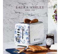 Laura Ashley Grille-pain 2 Tranches inox Vintage avec Réchauffe Viennoiserie