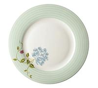 Laura Ashley Heritage Collectables Assiette plate en porcelaine à rayures menthe, 26 cm