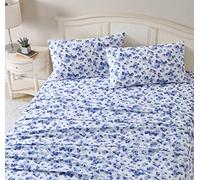 Laura Ashley Home - Draps de lit en Flanelle de Coton brossé pour Plus de Douceur et de Confort (Emelisa, très Grand lit)