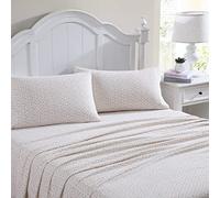 Laura Ashley Home - Parure de lit Queen Size en Flanelle de Coton, brossée pour Plus de Douceur et de Confort (Rose Vie, Grand lit)