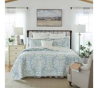 Laura Ashley Home Rowland Collection Parure de lit 3 pièces de luxe ultra douce et confortable pour toutes les saisons Bleu
