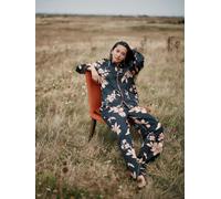 Laura Ashley Laura Ashley Black/Red Long Sleeve Mira Floral Satin Co-Ord Blouse