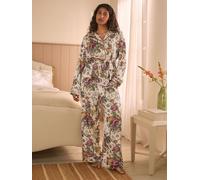 Laura Ashley Laura Ashley Champagne Gold Uffington Roses Satin Button Through Pyjamas