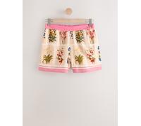 Laura Ashley Laura Ashley Coral Pink Pershore Postcards Cotton Beach Co-ord Shorts Coral Pink Pershore Postcards M (EU 40-42)