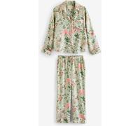 Laura Ashley Laura Ashley Green Otterham Garden Viscose Button Through Pyjamas