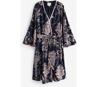 Laura Ashley Laura Ashley Navy/Pink Josette Dressing Gown Navy/Pink EU 38 (UK 10)