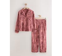 Laura Ashley Laura Ashley Rose/Burgundy Josette Button Through Pyjamas