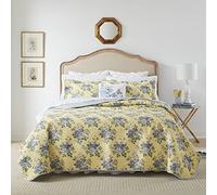 Laura Ashley Linley Parure de lit 1 Personne, Coton, Yellow Floral, King