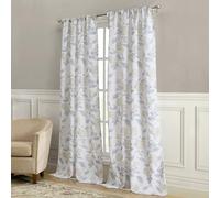 Laura Ashley Lot de 2 Rideaux de fenêtre Hortensia avec Passe-Tringle, 243,8 cm de Long, Toile filtrant la lumière, Taupe