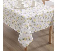 Laura Ashley Nappe décorative, Infroissable et Anti-Taches, Anti-déversement, imperméable, Facile d'entretien, Lavable, pour Salle à Manger, Cuisine, Vacances et fêtes - 152,4 x 213,4 cm - Motif