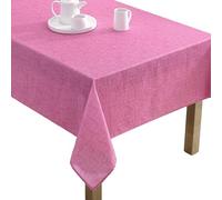 Laura Ashley Nappe décorative, Infroissable et Anti-Taches, Anti-déversement, imperméable, Facile d'entretien, Lavable, pour Salle à Manger, Cuisine, Vacances et fêtes - 152,4 x 259 cm - Magenta