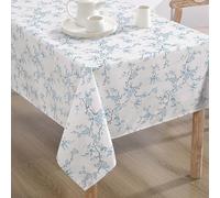 Laura Ashley Nappe décorative, résistante aux Plis et aux Taches, Anti-déversement, imperméable, Facile d'entretien, Lavable, pour Salle à Manger, Cuisine, Vacances et fêtes - 152,4 x 304,8 cm