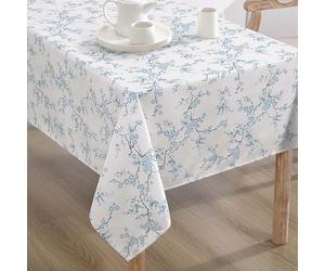 Laura Ashley Nappe décorative, résistante aux Plis et aux Taches, Anti-déversement, imperméable, Facile d'entretien, Lavable, pour Salle à Manger, Cuisine, Vacances et fêtes - 152,4 x 304,8 cm
