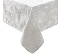 Laura Ashley Nappe en Tissu Jacquard brodé en Relief Infroissable pour Salle à Manger, Vacances, fête, Mariage ou Banquet, 152,4 x 213,4 cm, Beige Cynthia