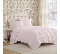 Laura Ashley - Parure de lit en Flanelle de Coton brossé pour Plus de Douceur avec taie d'oreiller Assortie, Poche Profonde, certifiée Oeko-Tex (Antoinette Rose)