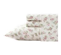 Laura Ashley Parure de lit en Flanelle de Coton, Rose Audrey Rose/crème, King Size