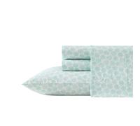 Laura Ashley Parure de lit en Percale de Coton, décoration d'intérieur légère et Respirante, Bleu (Margate Shells Blue), lit Simple