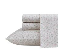 Laura Ashley Parure de lit en Percale de Coton Excellente pour dortoir, légère et Respirante, Rose (Evie Pink), pour lit Simple, Taille XL
