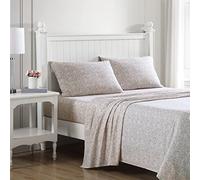 Laura Ashley Parure de lit en Percale de Coton, Excellente pour dortoir, légère et Respirante, Rose (Lovestone Pink), pour lit Queen Size