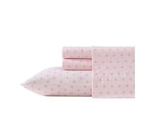 Laura Ashley Parure de lit en Percale de Coton, pour décoration d'intérieur légère et Respirante, Rose (Scallop Dollop Pink), pour lit King Size