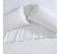 Laura Ashley - Parure de lit King Size en Percale de Coton Respirant, décoration d'intérieur Florale (Orange Roseford, 2 pièces)