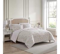 Laura Ashley - Parure de lit luxueusement Douce avec taies d'oreiller Assorties et Sac fourre-Tout Bonus, décoration d'intérieur décontractée (Morning Gloria Rose, Grand lit)