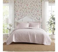 Laura Ashley - Parure de lit pour lit Simple, literie en Coton Respirant de qualité supérieure avec Couvre-Oreiller(s) Assorti(s), Essentiels de literie à Motif Floral Super Doux (Marta Stripe Rose