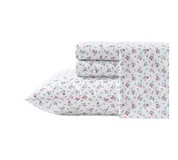 Laura Ashley - Parure de lit pour lit Simple XL, Parure de lit en Percale de Coton Super Doux avec taie d'oreiller Assortie, certifiée Oeko-Tex (Aylesmore Ditsy Red, lit jumeau XL)