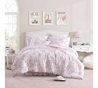 Laura Ashley Parure de lit réversible en Coton avec Couvre-oreillers Assortis, décoration d'intérieur de Ferme, Rose Delphine, lit jumeau