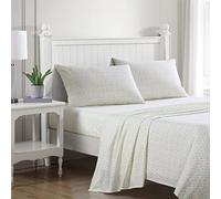 Laura Ashley - Parure décorative pour lit 1 Place XL en Percale de Coton léger et Respirant, Convient pour Chambre de dortoir, Motif à Fleurs Jaunes (Evie Yellow)
