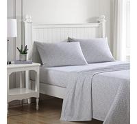 Laura Ashley - Parure décorative pour lit King Size en Percale de Coton léger et Respirant, Convient pour Chambre de dortoir, Motif à Fleurs Violettes (Emogene Purple)