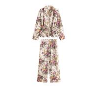 LAURA ASHLEY Pyjama crème / bleu / jaune / vert, Taille L