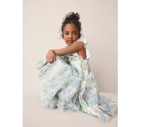 LAURA ASHLEY Robe bleu clair / vert clair / lilas / blanc, Taille 140